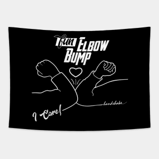 Fun Elbow Bump Handshake, Quarantine, Social Distance, Isolation, New Hi, Hello - Modern illustration Tapestry