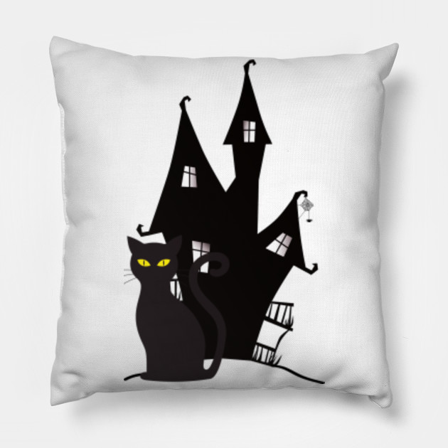 Halloween Home Cat Halloween Cats Pillow Teepublic