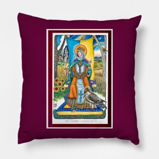 Ukrainian Queen, ( wine border) Pillow