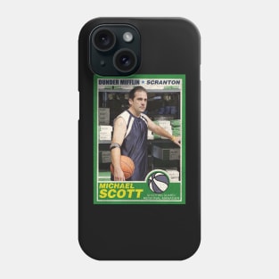 Michael Scott Basketball Trading Card Phone Case