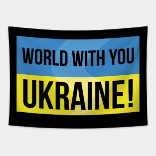 World with Ukraine Tapestry