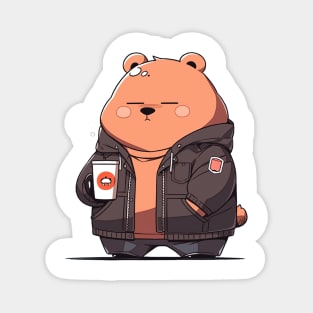bear need coffe Magnet