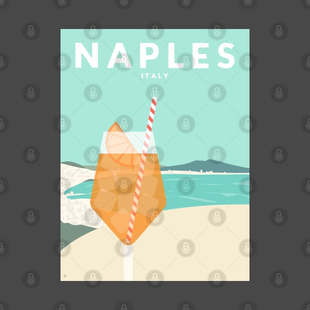 Naples, Italy Travel Poster by lymancreativeco