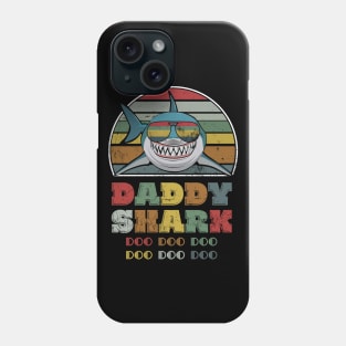 Daddy Shark Doo Doo Doo Vintage Shirt Funny Father's Day Phone Case