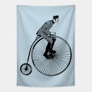 Vintage Penny Farthing Cyclist Tapestry