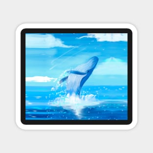 Blue Ocean Summer Beach Waves Magnet