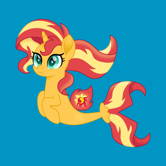 Sunset Shimmer seapony by CloudyGlow