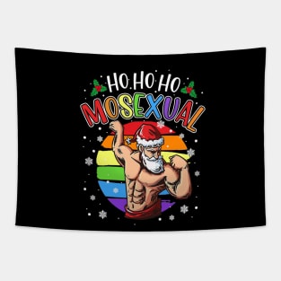 Ho Ho Ho Mosexual Gay Santa LGBT Pun Gay Pride Christmas Tapestry