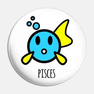 Horoscope - Cute zodiac – Pisces (white) Pin