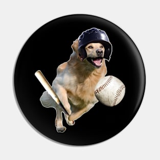 Golden Retriever Baseball Pin