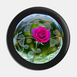 Rose in the glass ball Pin