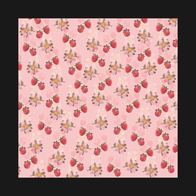 Strawberry Pink Pattern by kelnan