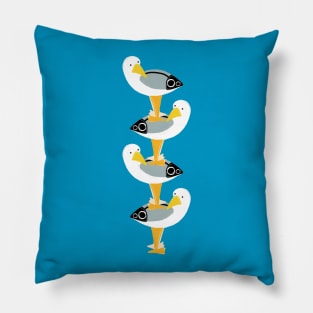 Tower Of Seagulls! Pillow