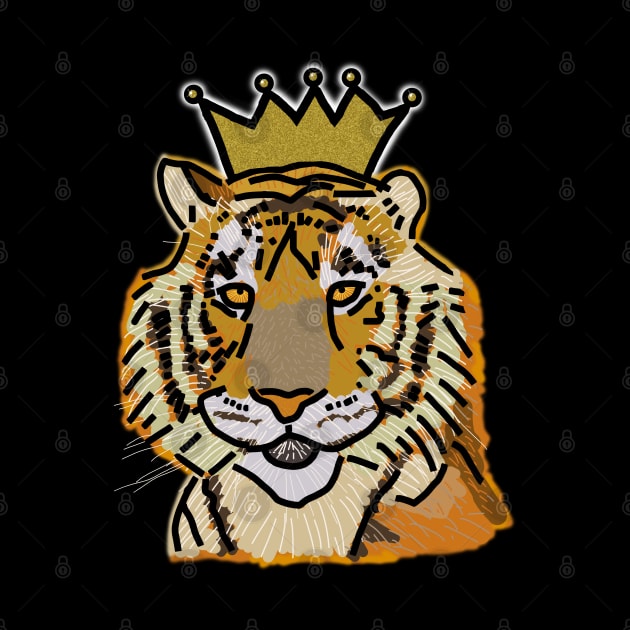 Big Cats Tiger Crown by ellenhenryart