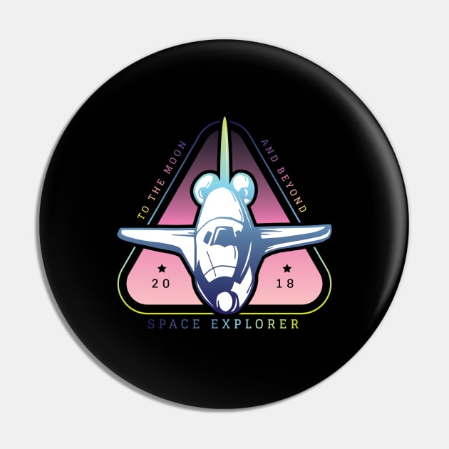 USA Space Explorer Agency Vintage Pin by LR_Collections