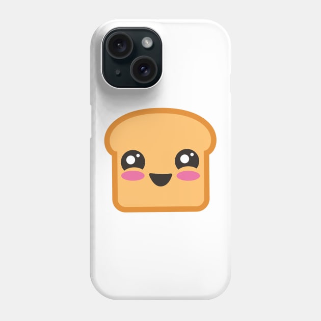 Cute Kawaii Bread Slice Phone Case by MajorCompany