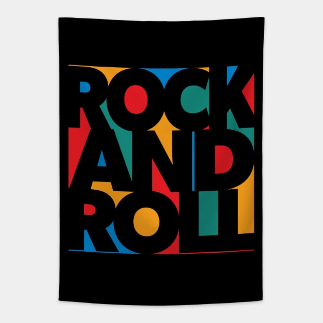 Rock And Roll Color Block Tapestry by wickedpretty