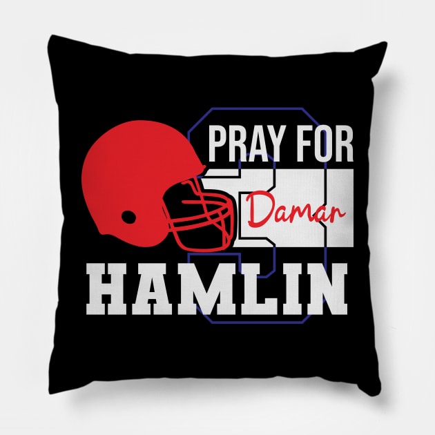 Pray for damar hamlin 3 Pillow by Nana On Here