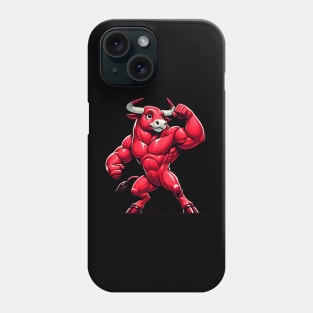 Strong red bull Phone Case