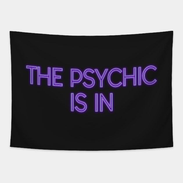 the psychic is in, purple Tapestry by goblinbabe