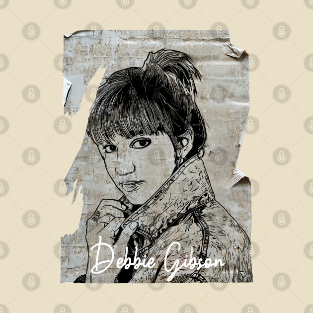 Debbie Gibson 80s Vintage Old Poster by Hand And Finger