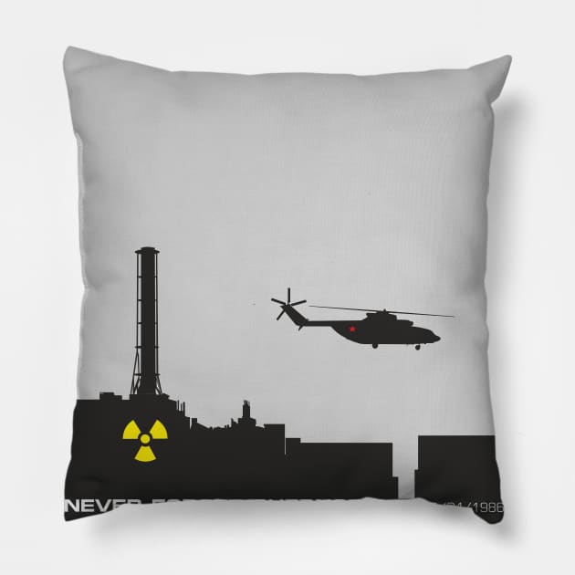 Never Forget Chernobyl Tragedy Pillow by NorseTech