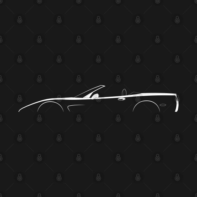 Chevrolet Corvette Convertible (C5) Silhouette by Car-Silhouettes