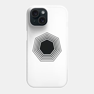 Black Heptagon Geom Phone Case