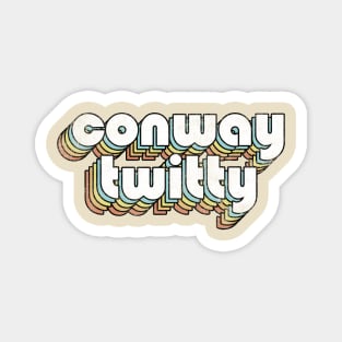 Conway Twitty - Retro Rainbow Letters Magnet