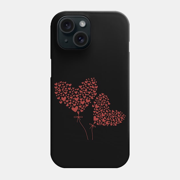 Heart Shaped Balloons Phone Case by Glenn Landas Digital Art