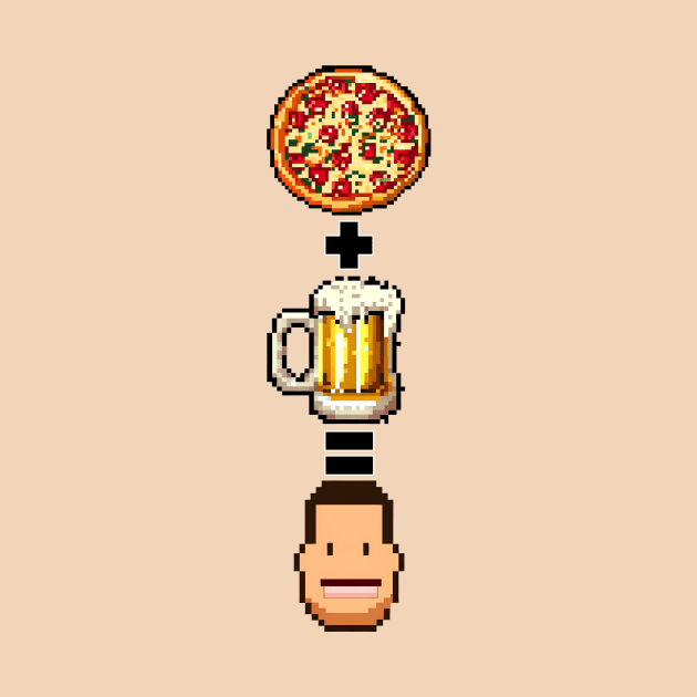 Pizza + Beer = Happy Dad by VDUBYA