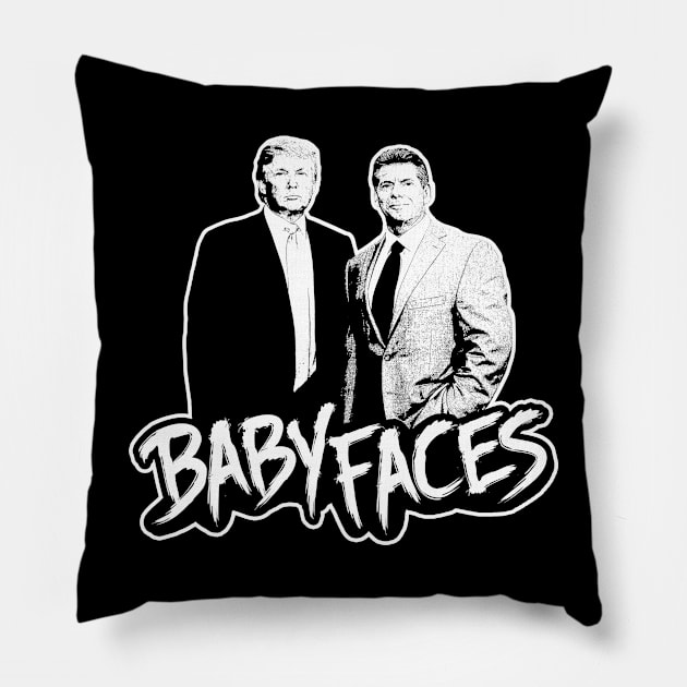 Baby Faces - Trump & McMahon Pillow by Mark Out Market