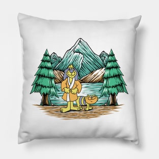 Phooey and Spot in the Mountain Lake Pillow