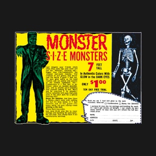 Monster Size Monsters comic book ad T-Shirt