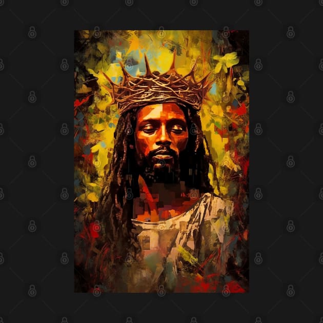 African American Art Black Jesus Christ by AI Art Originals