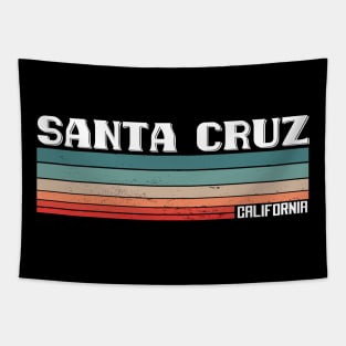 Santa Cruz California Retro Vintage Sunset Tapestry