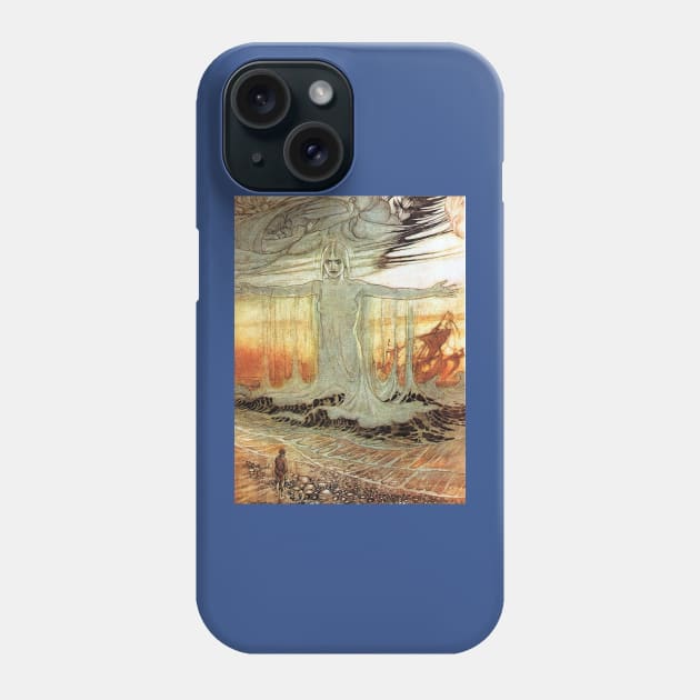 The Shipwrecked Man and the Sea - Arthur Rackham Phone Case by forgottenbeauty