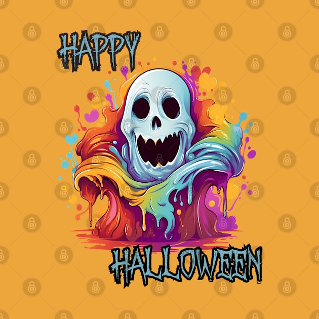 Spooky Ghost Happy Halloween by DivShot 