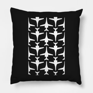 Rockwell B-1 Lancer - White Pattern Unswept Design Pillow