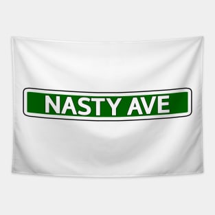 Nasty Ave Street Sign Tapestry