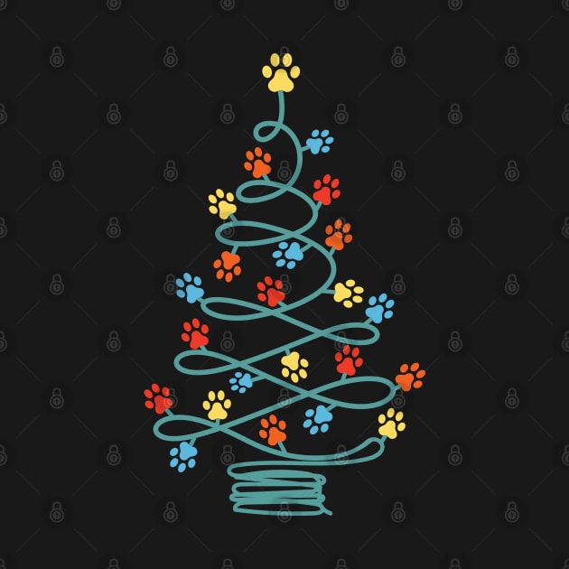 Cute Dog Paws christmas tree by MZeeDesigns