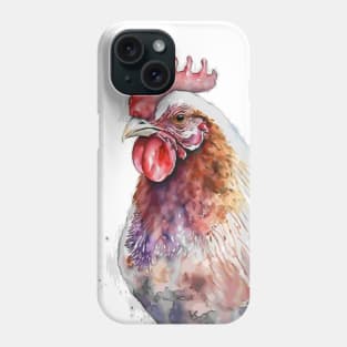 Water colour rooster Phone Case