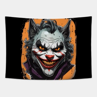 Evil Grinning Cat Tapestry