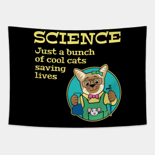 Science Cool Cats Saving Lives Tapestry