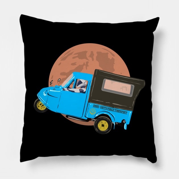 Tesla Starman X Bemo Pillow by JoniGepp