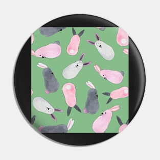Bunnies in the Grass Pin