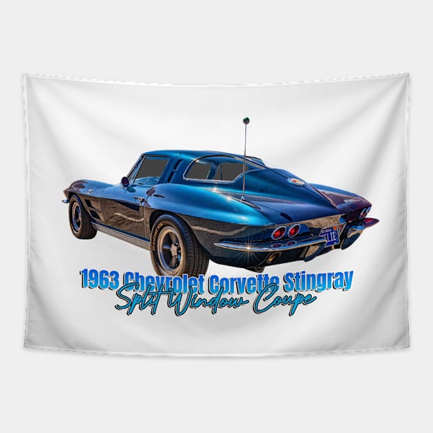 1963 Chevrolet Corvette Stingray Split Window Coupe Tapestry by Gestalt Imagery