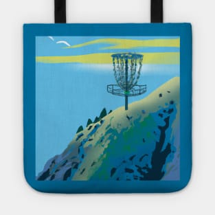 Disc Golf on the Side of a Mountain Tote