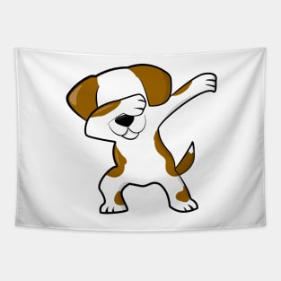 Dabbing dog Tapestry