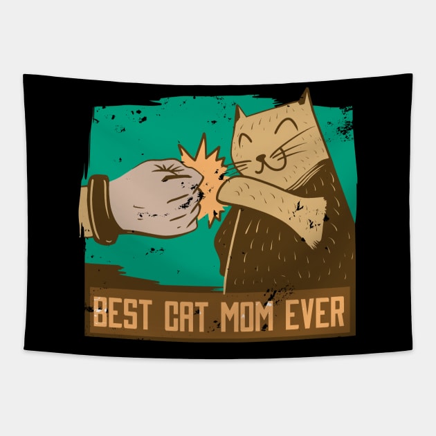 Cat Mom Tapestry by Urban_Vintage